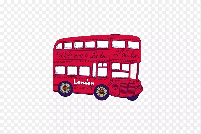 英国bus卡通交通风情