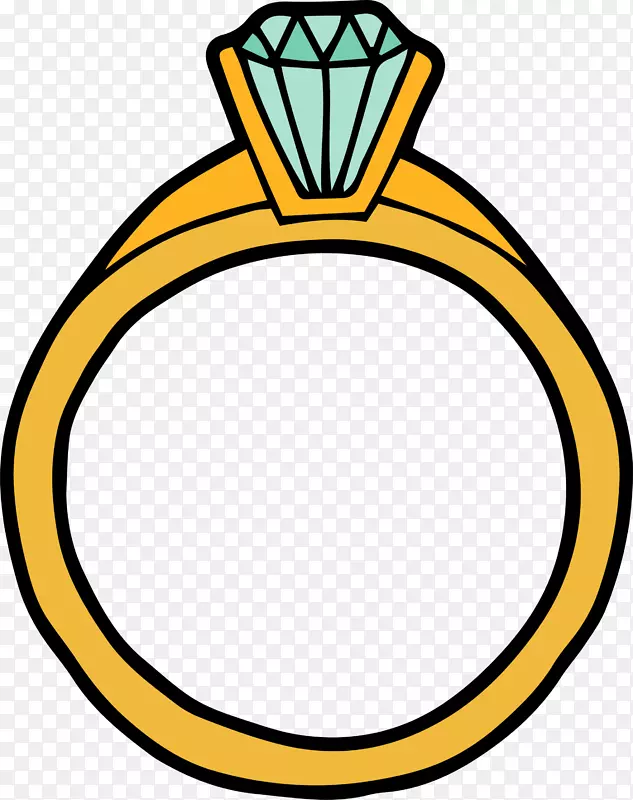 卡通钻石结婚戒指