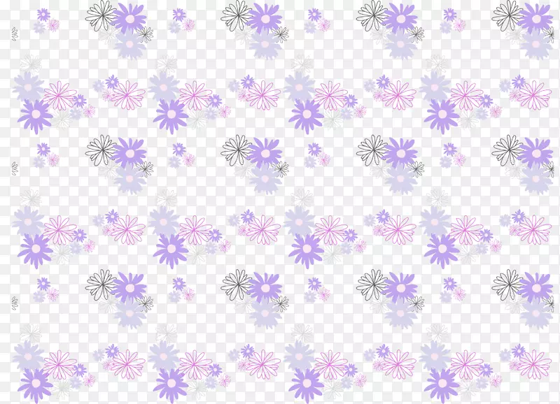 浪漫紫色花朵花纹