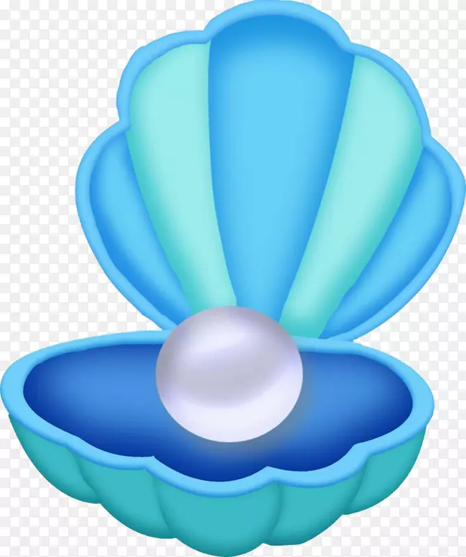 蓝色珍珠蚌壳