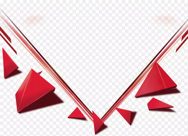 红色三角装饰