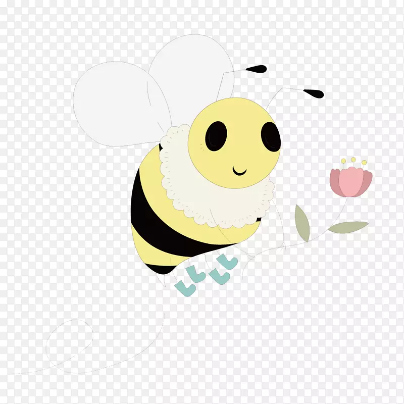 可爱小蜜蜂矢量卡通