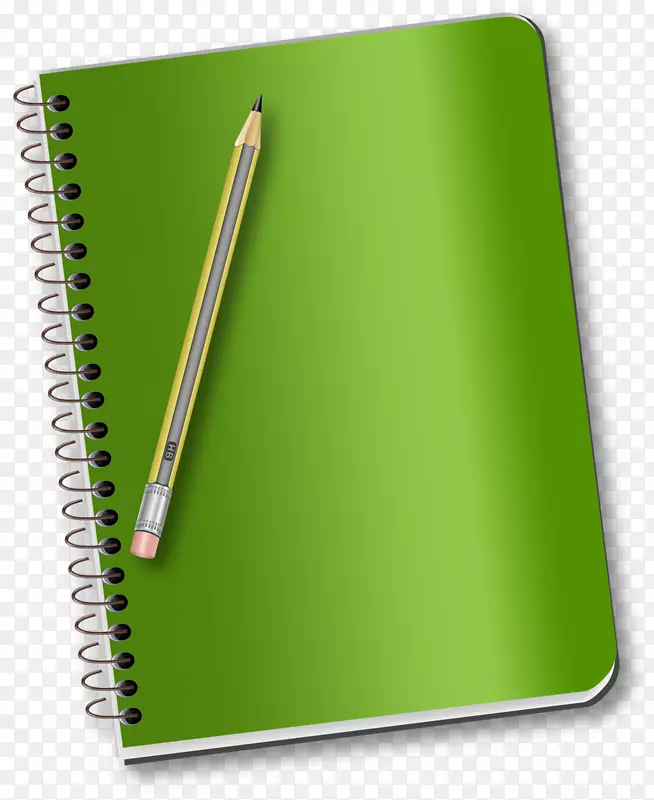开学季绿色笔记本