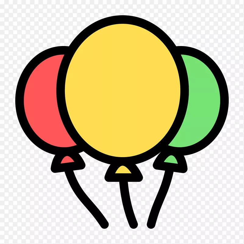 彩色手绘气球元素