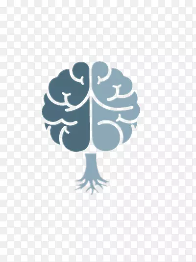 灰色现代质感人体大脑图标