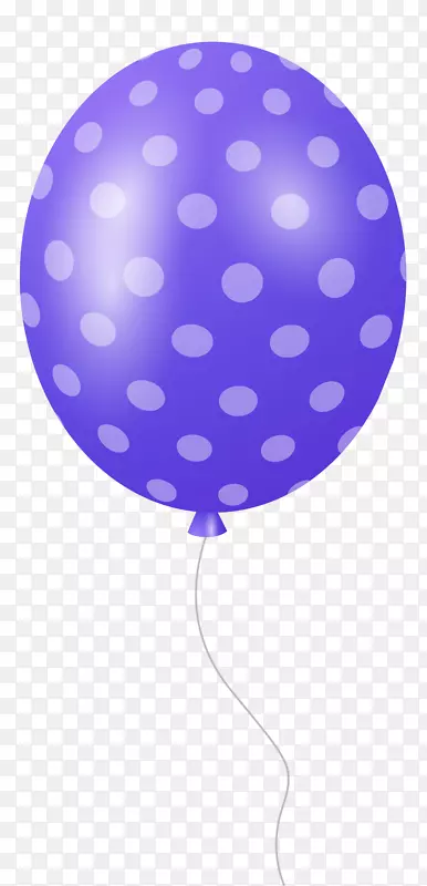 儿童节紫色圆点气球