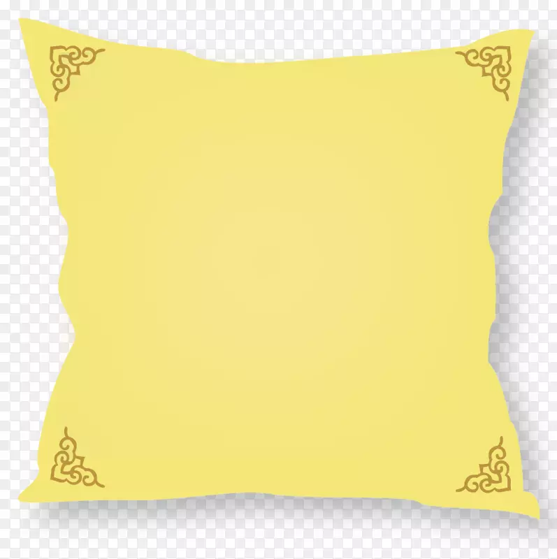 黄色边框枕头