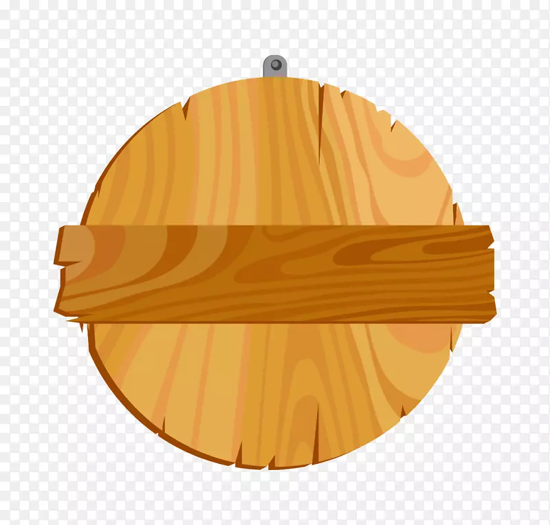 壁挂式圆形木质标牌