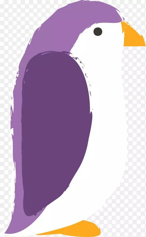 紫色企鹅免抠素材