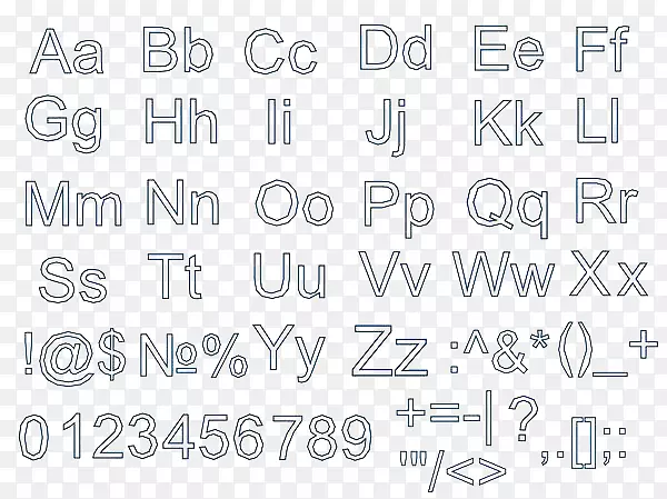 手绘字母数字