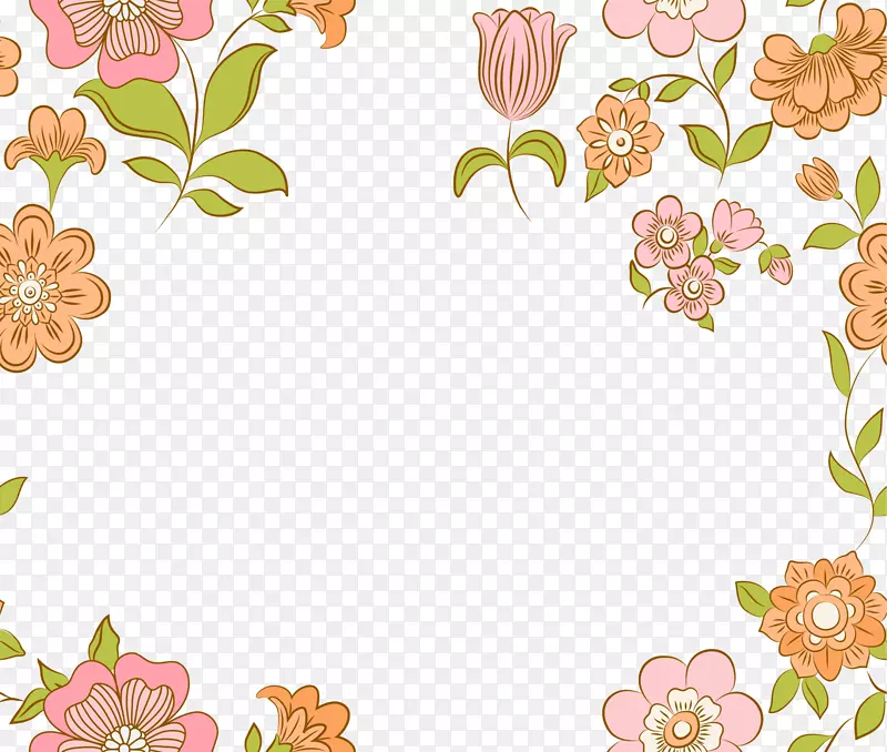 粉色花朵框架
