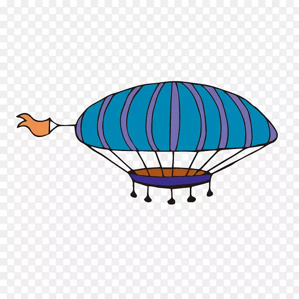 卡通装饰热气球小清新插画