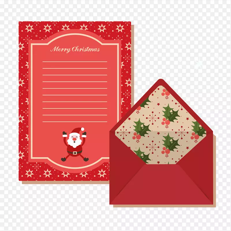 红色圣诞信封PNG