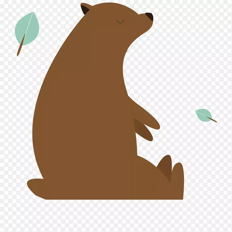 棕色小熊矢量动物