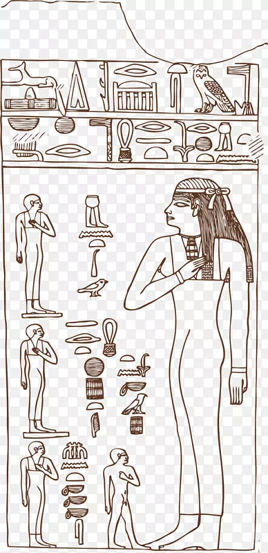 古埃及壁画卡通风格