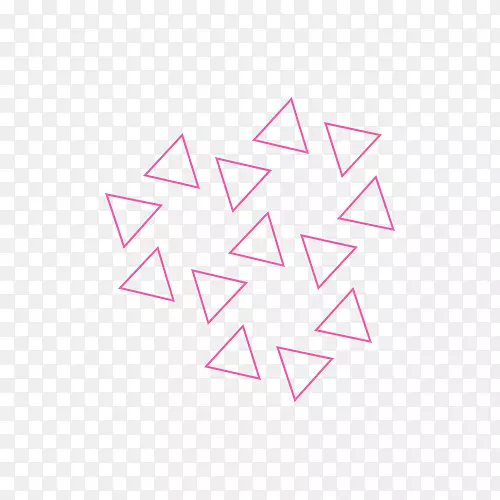 粉色三角形飞舞