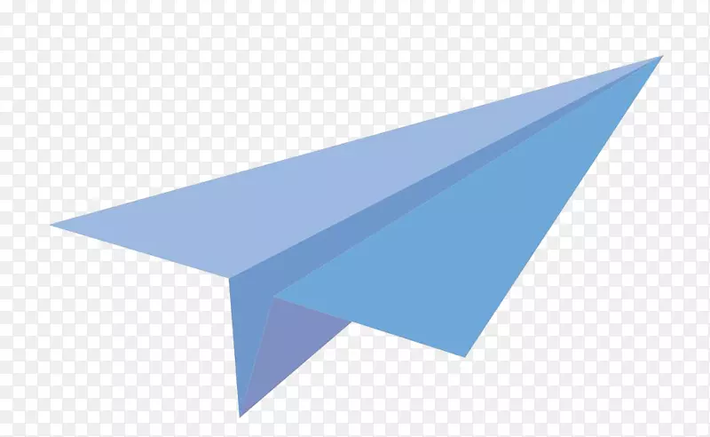折叠的蓝色纸飞机