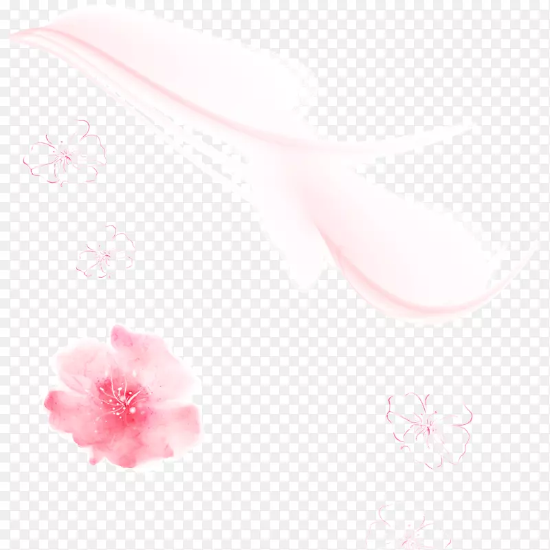 花 粉红色  淡雅 装饰图案