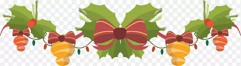 蝴蝶结圣诞标题框