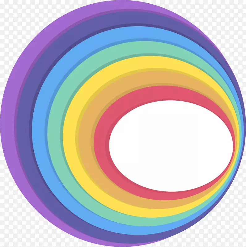 彩虹色圆圈标题框
