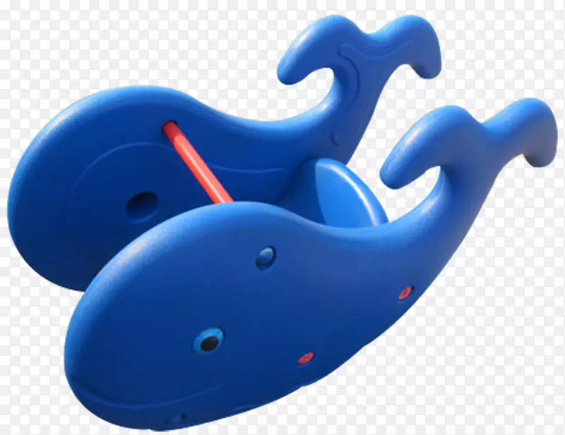 儿童游乐场卡通蓝色鲸鱼摇摇椅
