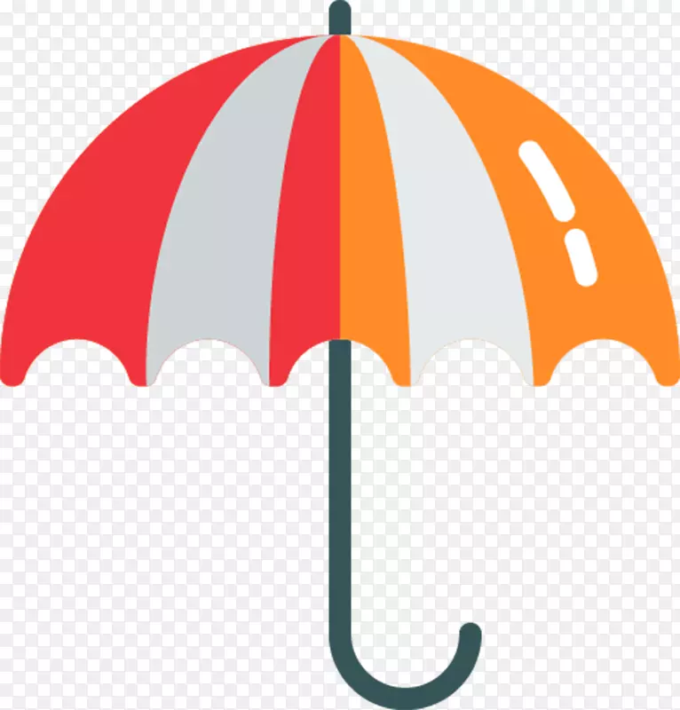 红橙色雨伞
