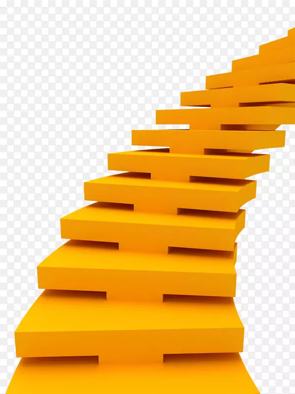 黄色木制阶梯