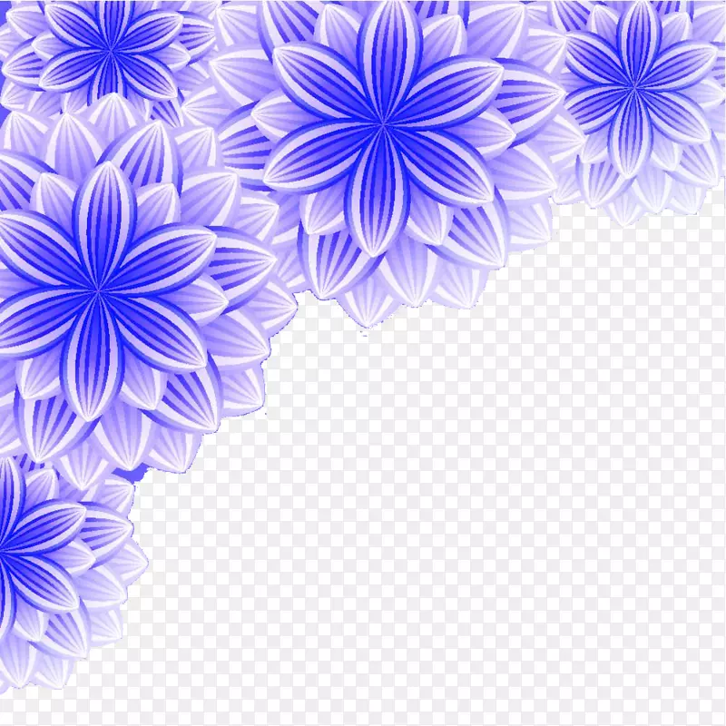 紫色鲜花手绘插画