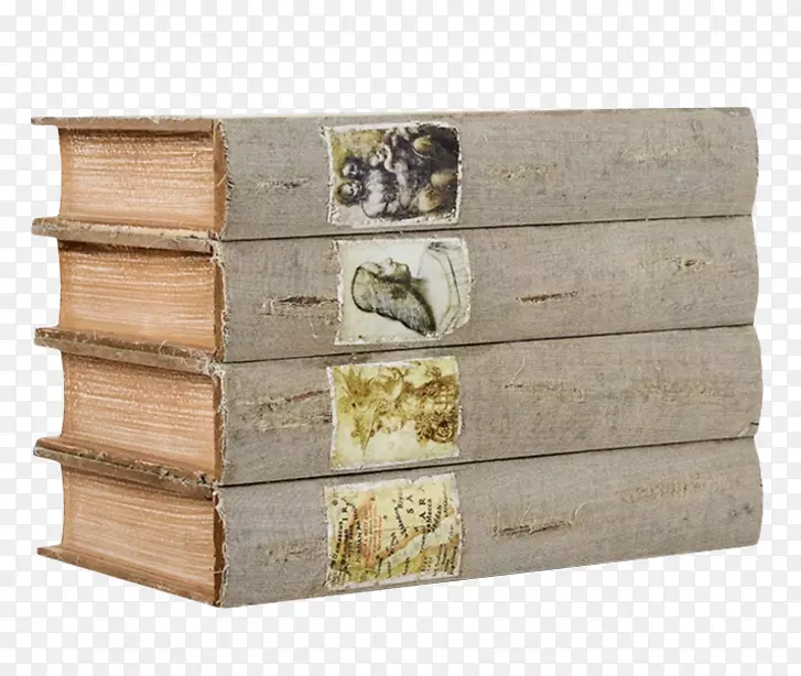 木质的小清新书本装饰