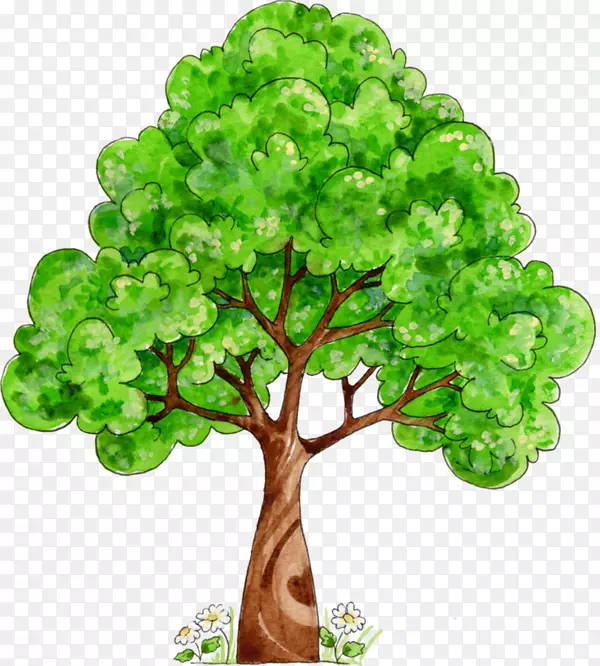 矢量大树——植树节免扣素材