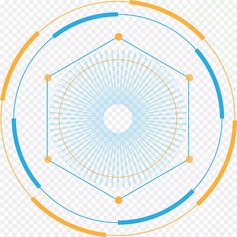 点状连线矢量卡通风格HUD