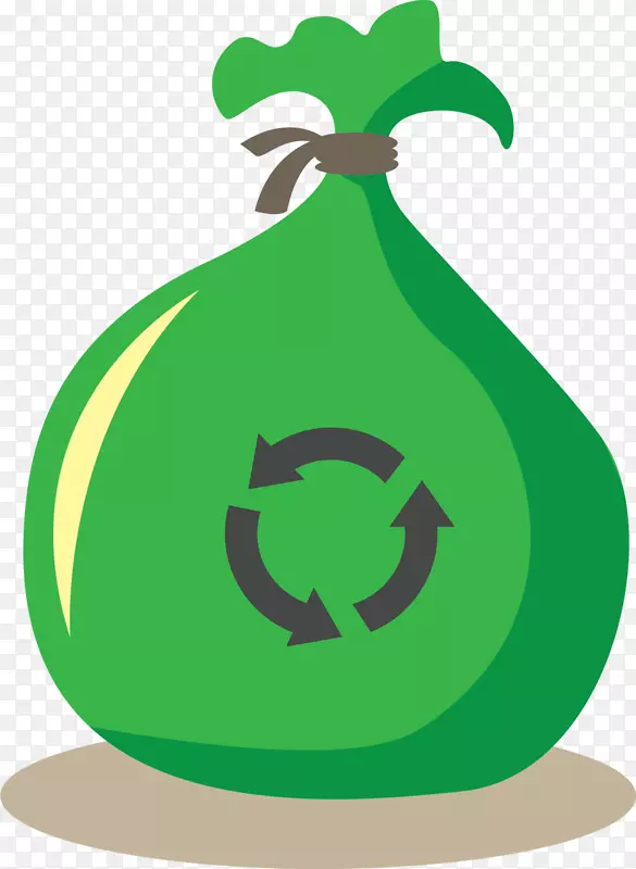 绿色闪耀回收垃圾袋
