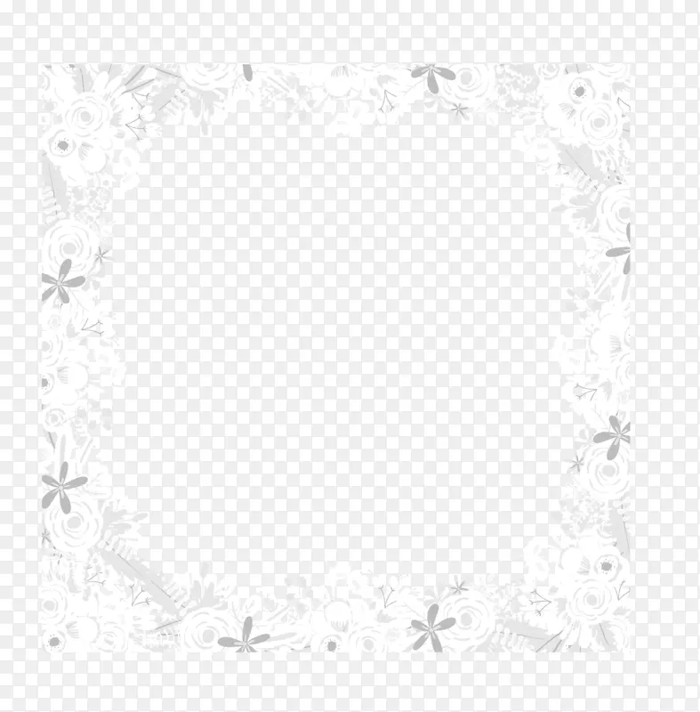 白色花朵框架
