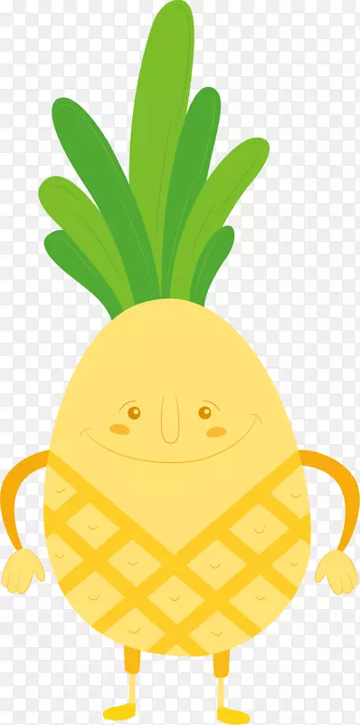 矢量图菠萝卡通图