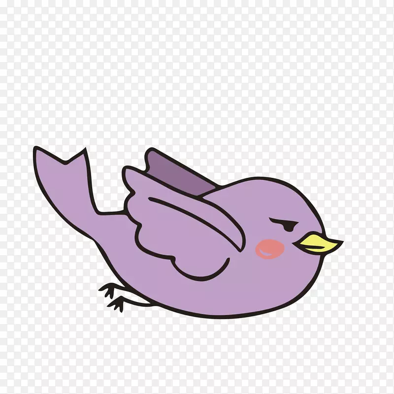 紫色创意设计鸟儿