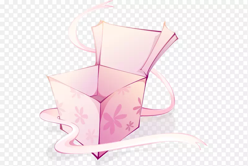 矢量粉色系盒子