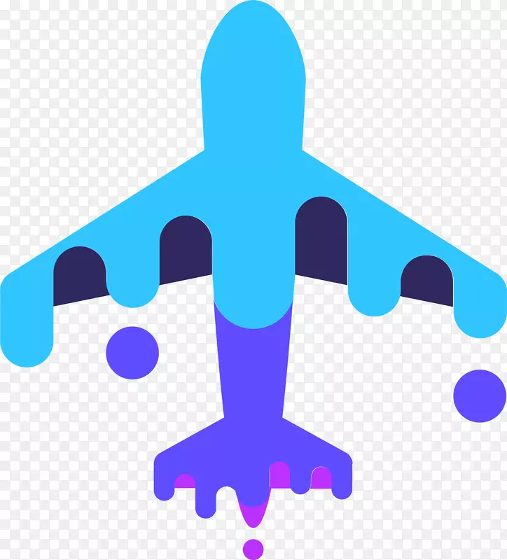 彩色卡通飞机图标UI设计
