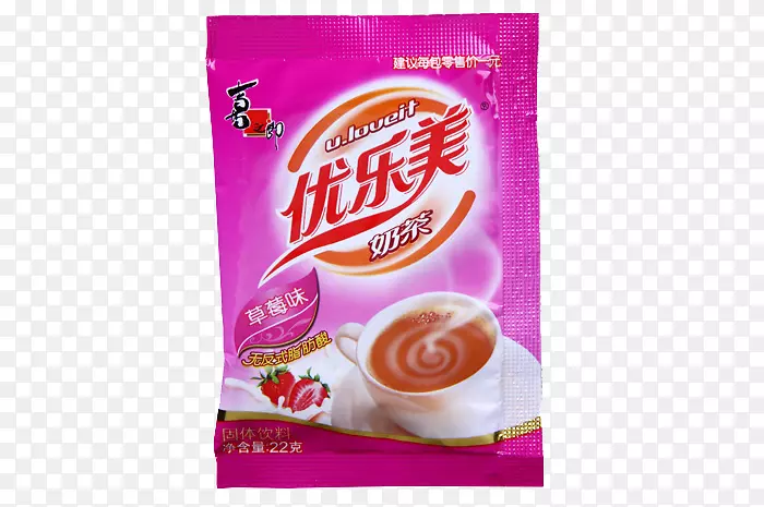 袋装草莓味优乐美奶茶