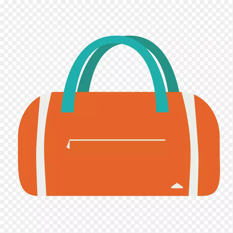 扁平化橘色的手提包