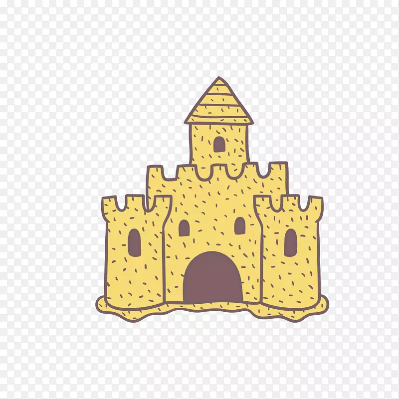卡通沙雕的城堡免抠素材