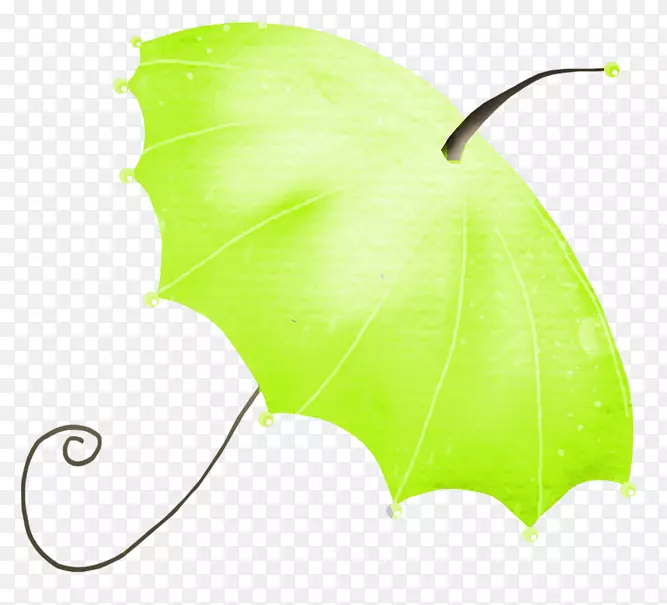 翠绿雨伞免扣高清png素材图片