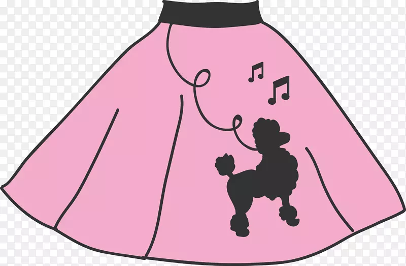 粉色卡通短裙png素材图