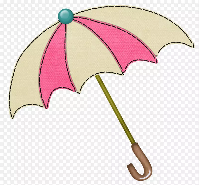 休闲卡通雨伞雨伞免扣高清png素材图片