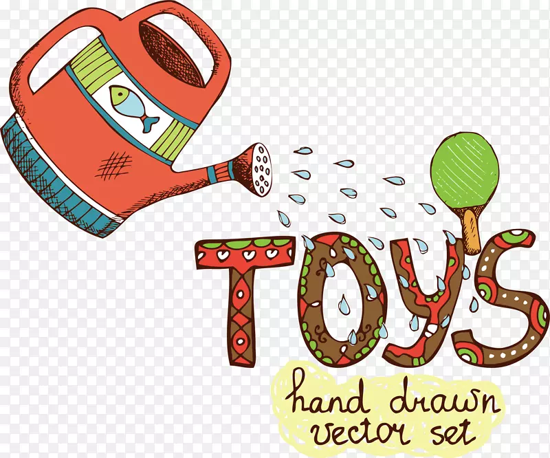 卡通可爱婴儿玩具花洒素材
