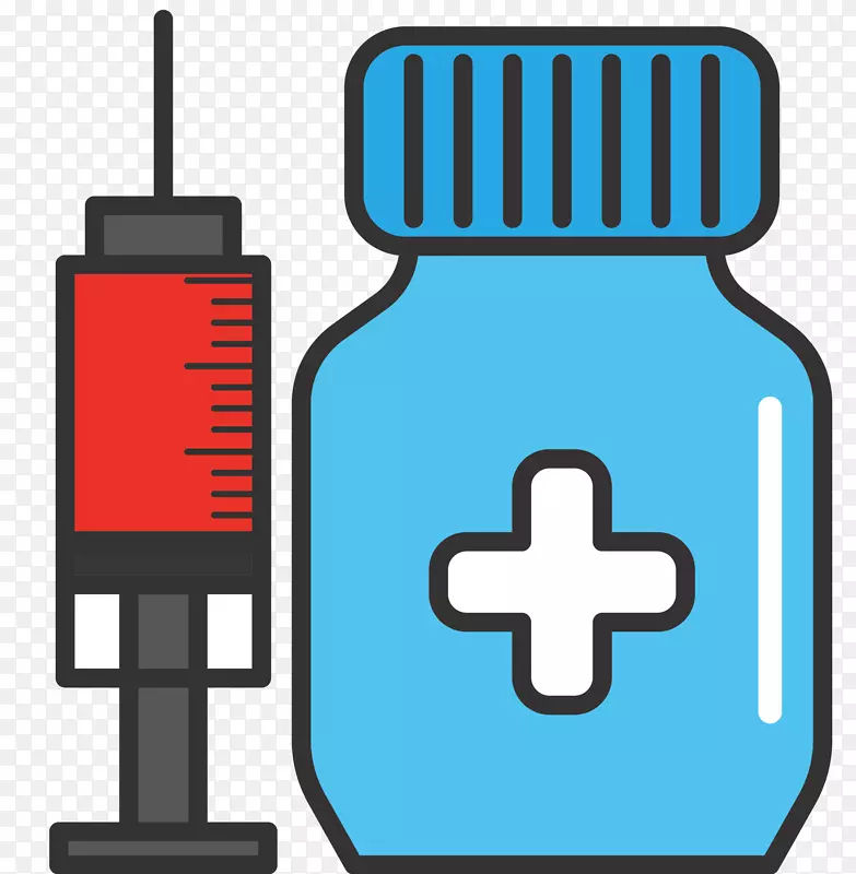 针管矢量卡通风格急救药品