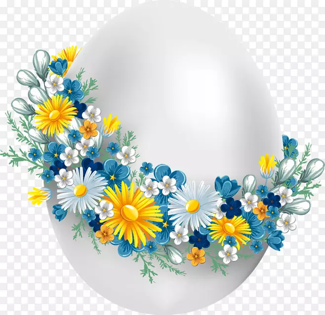 花朵鸡蛋素材