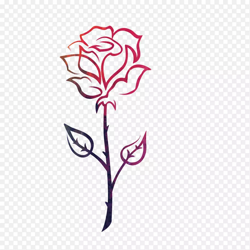 一支漂亮的玫瑰花设计