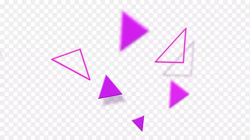 紫色飞溅的三角形碎片免抠素材