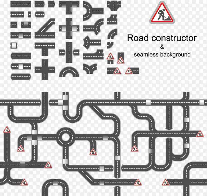 矢量图水彩高速公路