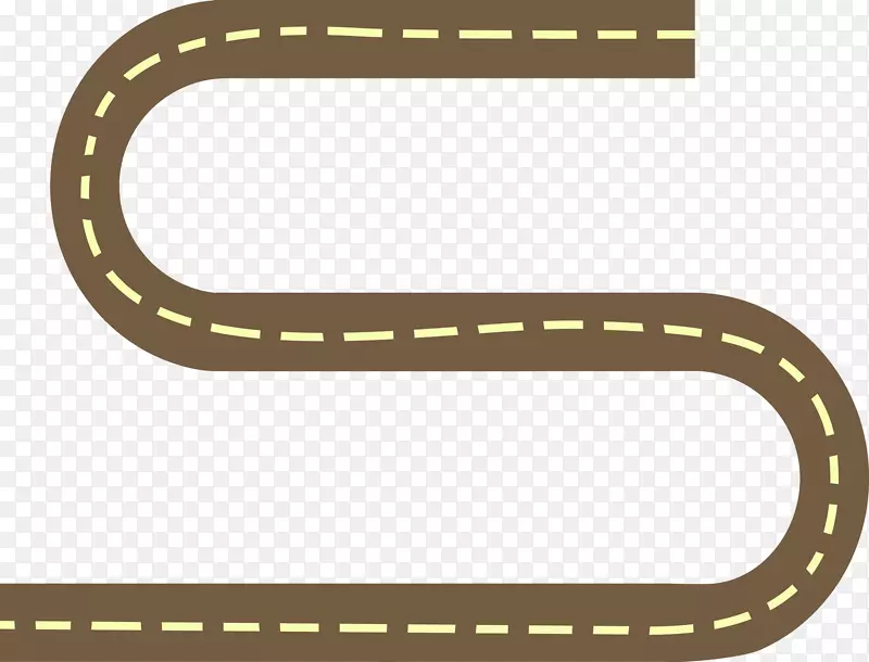 S型弯曲马路素材图
